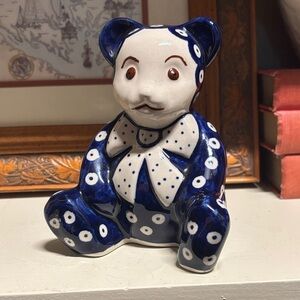 Boleslawiec Polish Pottery Hand Painted Ceramic Bear